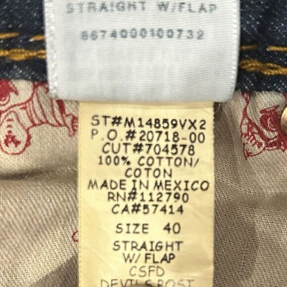 True Religion Devils Post Double Stitched $360 Retail Men’s Size 40 - Picture 6 of 7